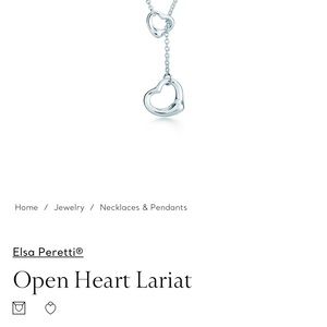 Tiffany & Co. Elsa Peretti Open Heart Lariat